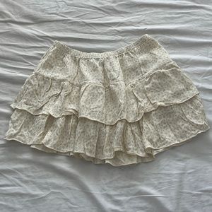 brandy melville floral mini skirt